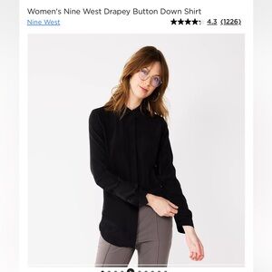 Women's Nine West Drapey Button Down Shirt